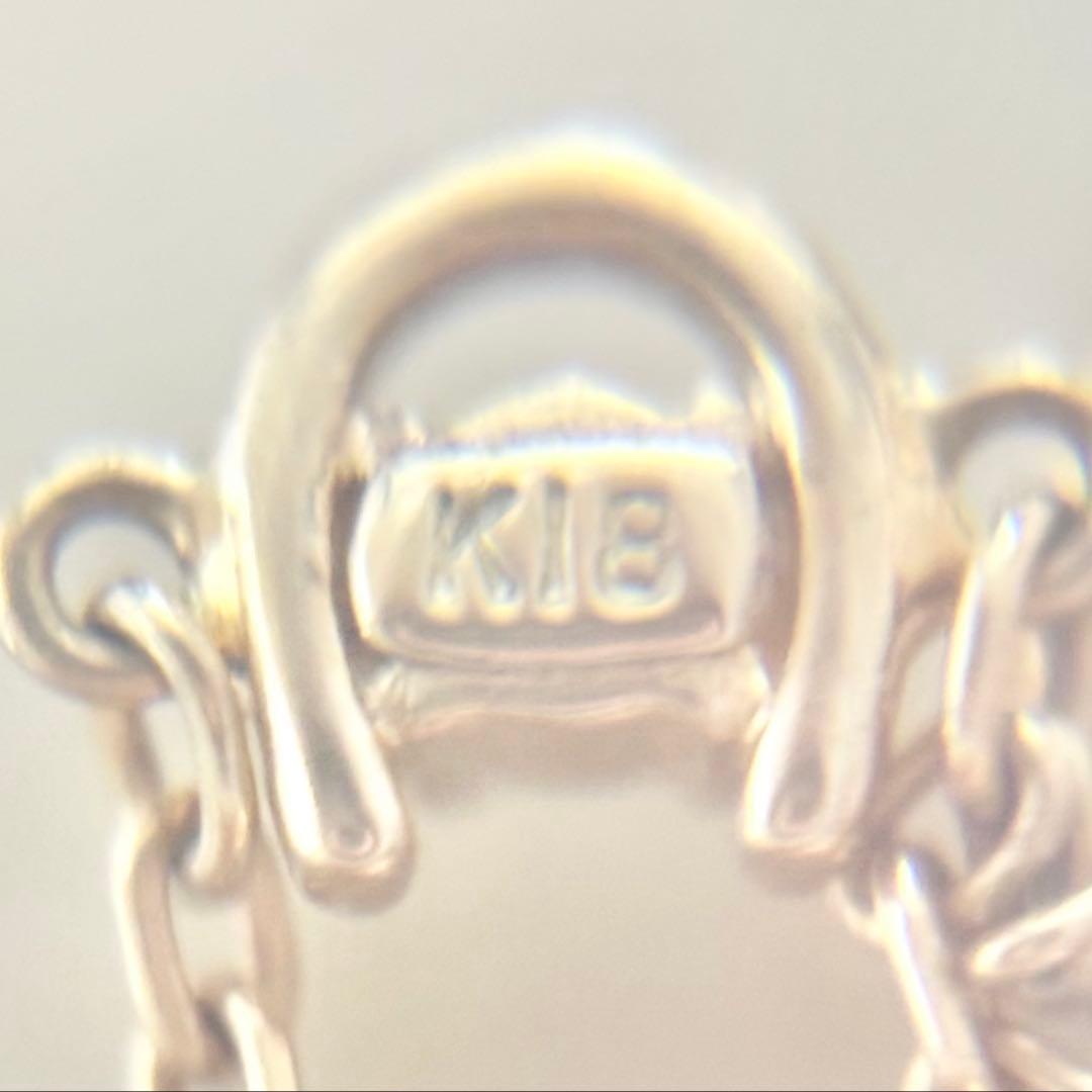 k18YG ホースシュー ダイヤ チェーンリング