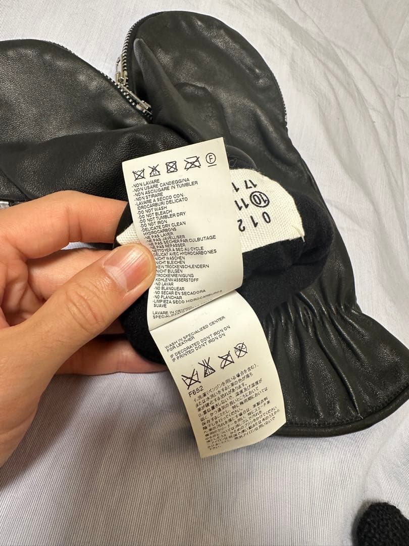 maison martin margielaレザーグローブ ミトン 手袋