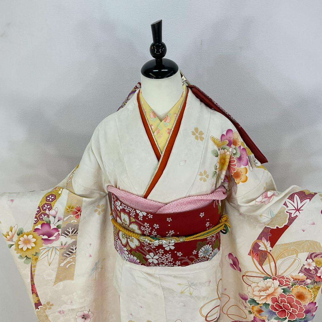 cocco☆プロフ必読　お振袖フルセット　7点セット　正絹　美品