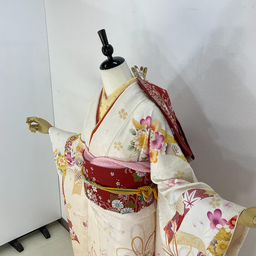 cocco☆プロフ必読　お振袖フルセット　7点セット　正絹　美品