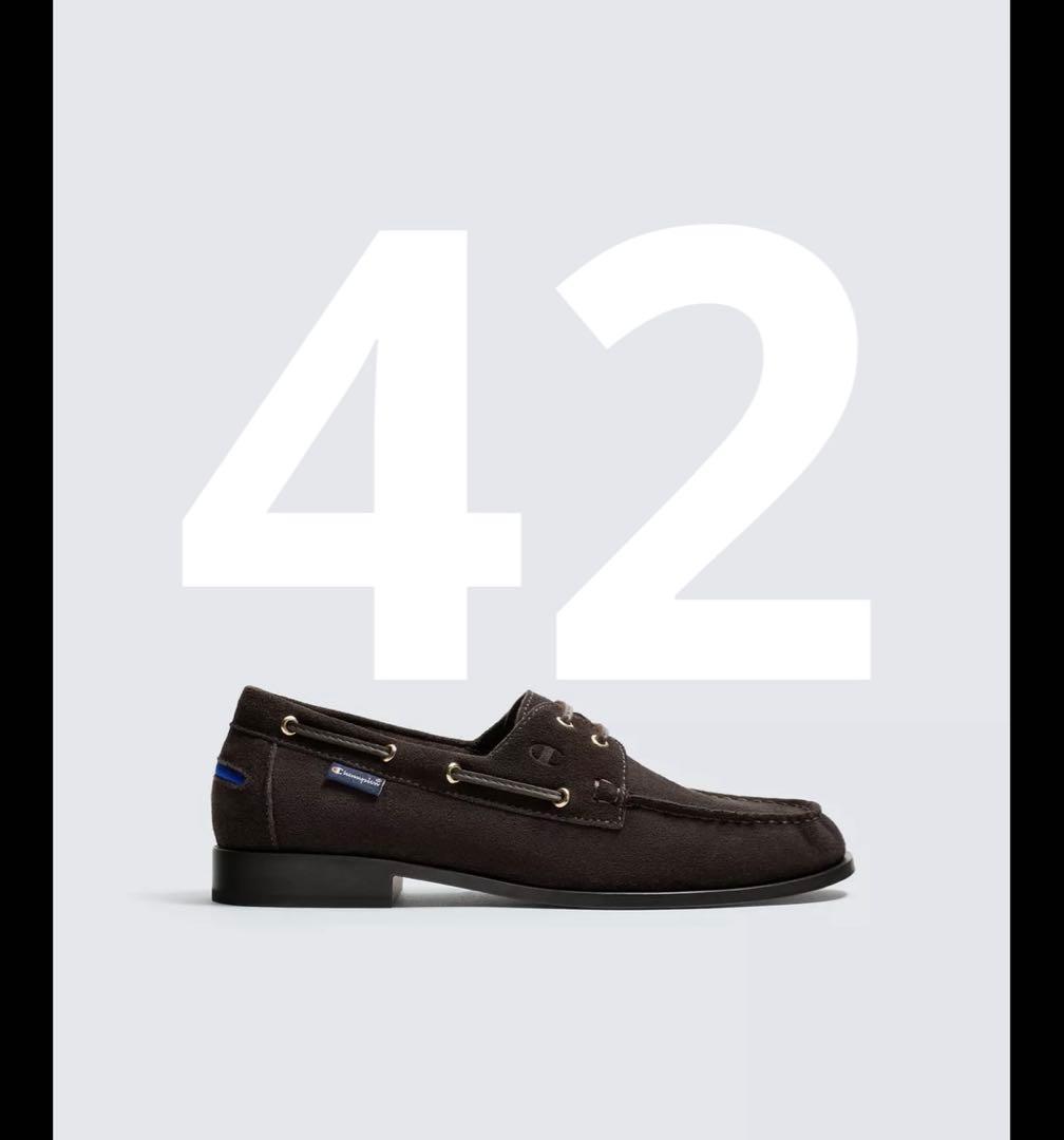champion × ZARA レザーデッキシューズ　サイズ42（27cm）