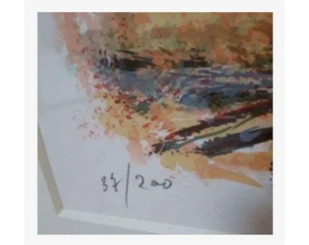 ユルバン　ユシェ　オリジナルリトグラフ　額装　ムーラン　ルージュ