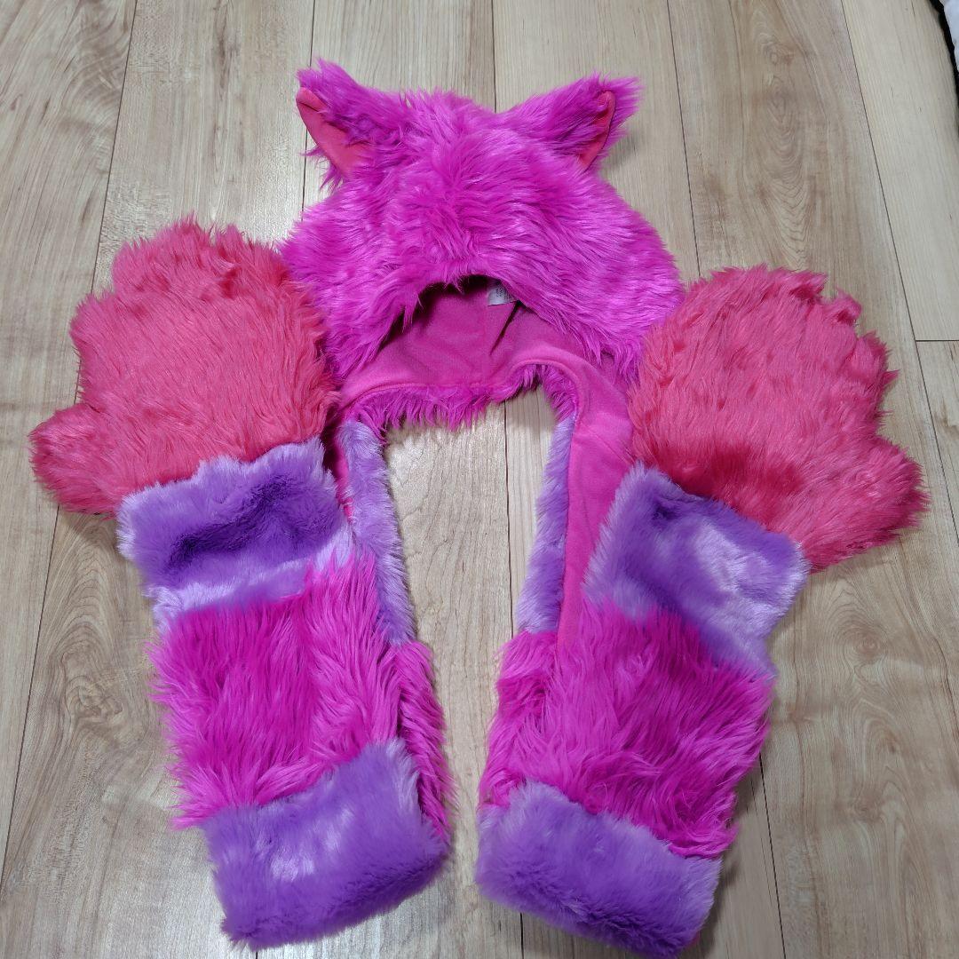 チシャ猫　マフラーキャップ　ディズニー