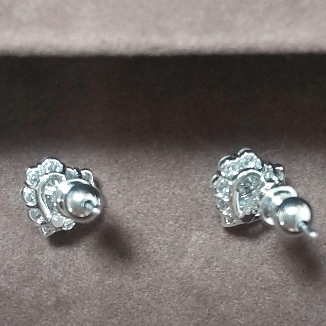 Marry　天然ダイヤモンド　ハートシェイプ　ピアス　pt900