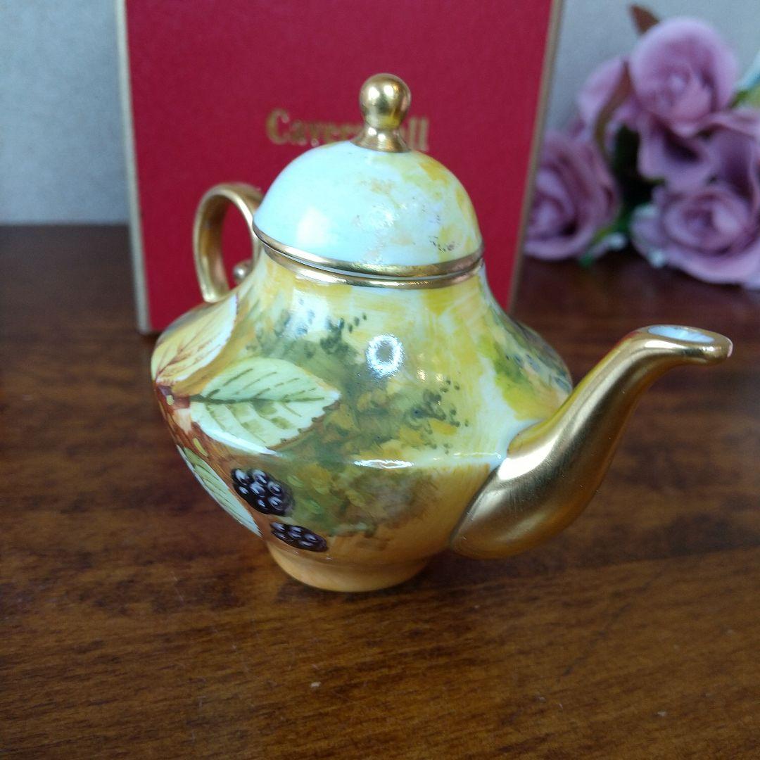 英国 Caverswall 手描きミニチュアティーポット