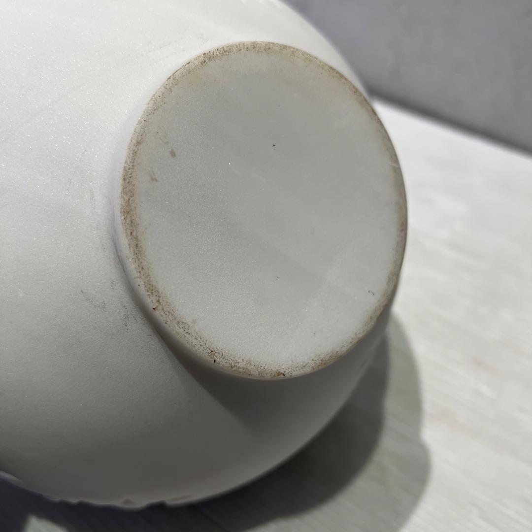 白　大理石　ドラゴン　彫刻　オブジェ　花器　壺　インテリア　希少