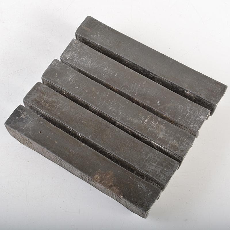 中国　古錫　漢詩刻　屏風鎮　大冠鎮一枚　小冠鎮五枚　時代箱二箱　M　R7224B