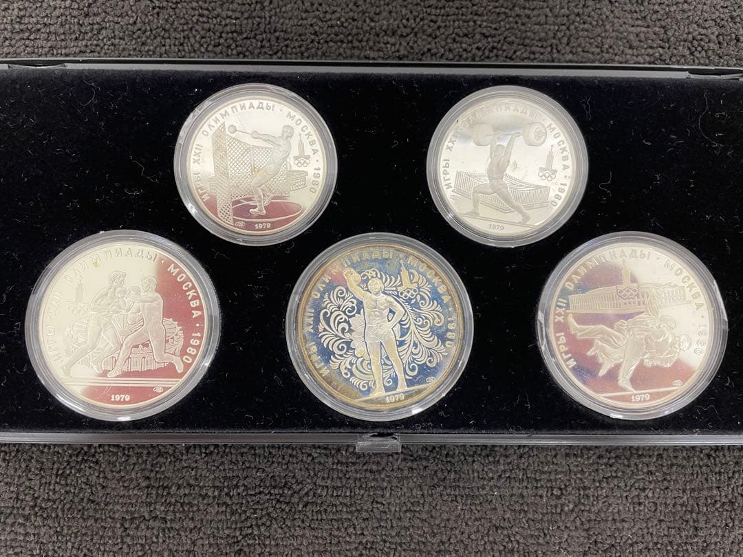 コ*ニ様 モスクワオリンピック 銀貨5枚セット　1980年