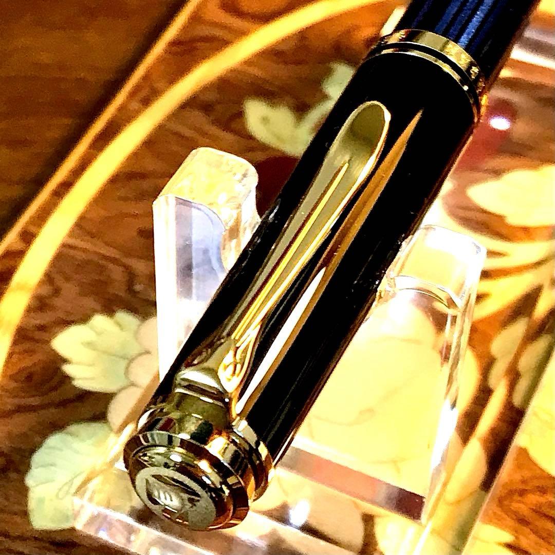 ☆超お勧め☆美しいペリカン万年筆M400ブルー縞(Ｆ)