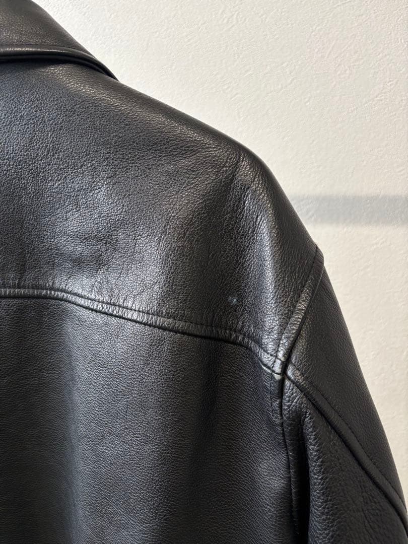 90s OLD GAP LEATHER BLOUSON JACKET S 中綿