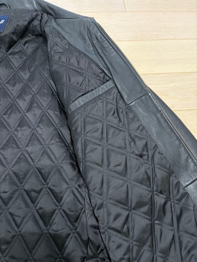90s OLD GAP LEATHER BLOUSON JACKET S 中綿