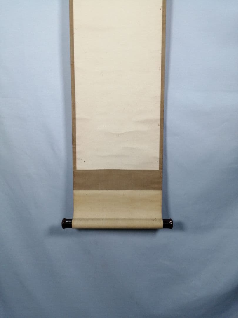 【茶道具】前大徳寺　明堂宗宣和尚筆　「瀧」「鹿」画一双　掛軸　C10