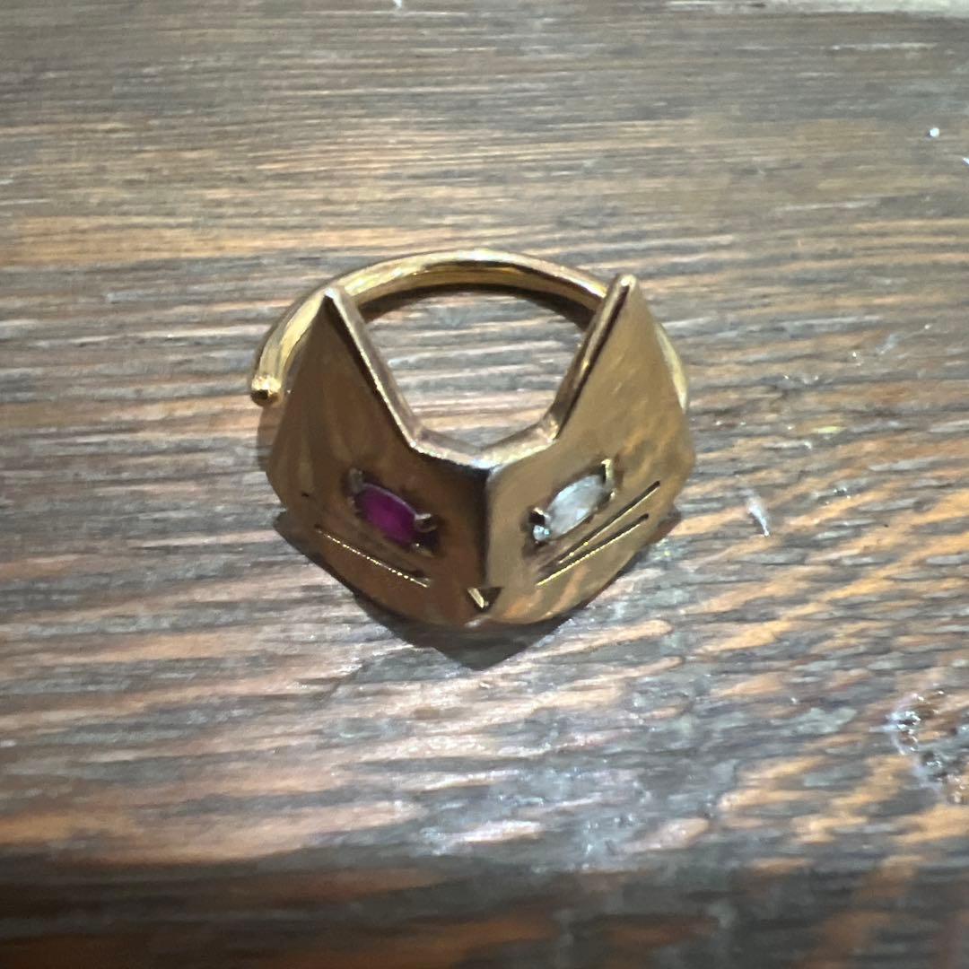 ete ネコチャンリング silver925 ゴールド