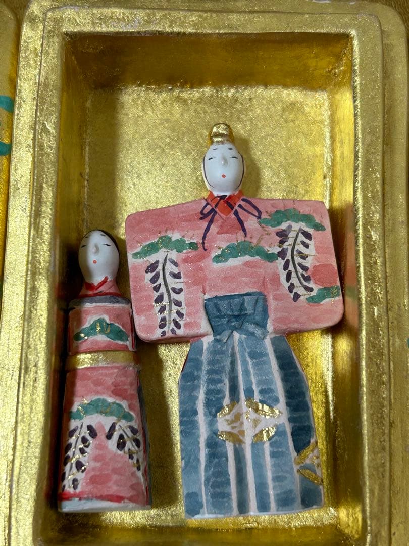 二代目 戸畑茂四郎 箱雛 博多人形作家 茂四郎人形　立雛人形