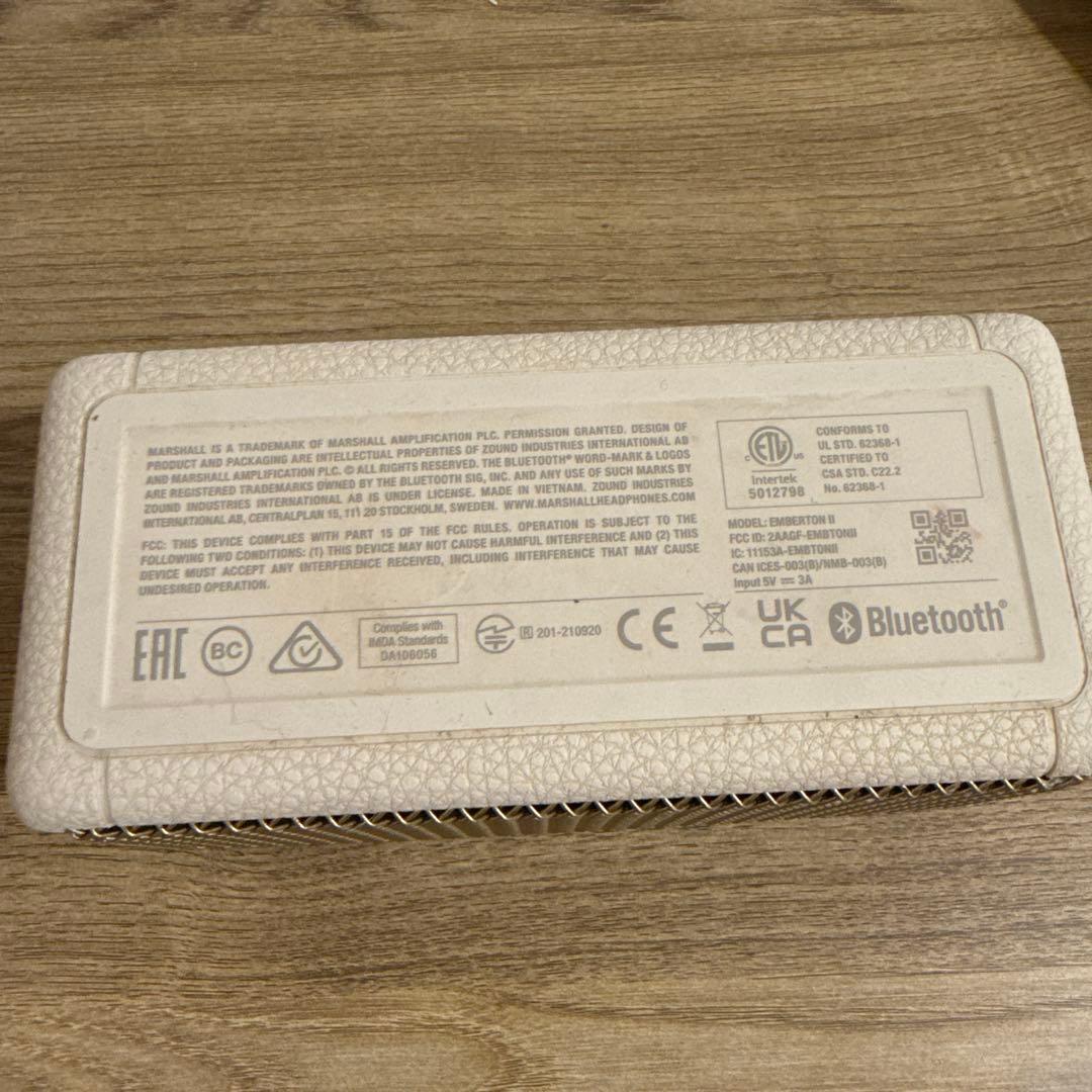 Marshall ワイヤレススピーカー ホワイト