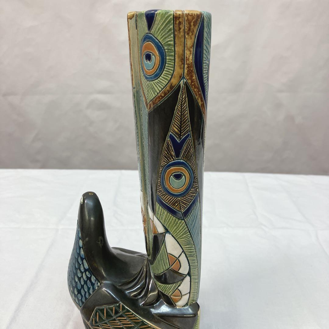 アーテサニアリンコナダ 孔雀 クジャク 装飾花瓶 オブジェ 置物 アールデコ