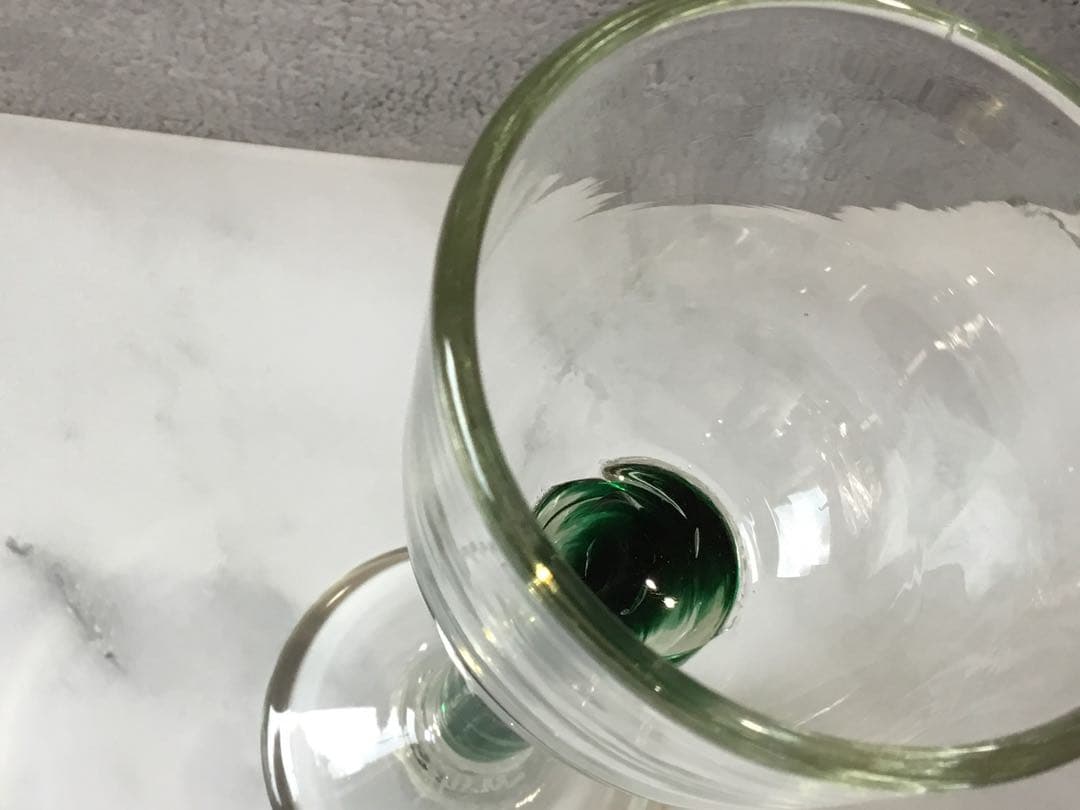 舩木倭帆（ふなきしずほ）作　ツイストガラスワイングラス