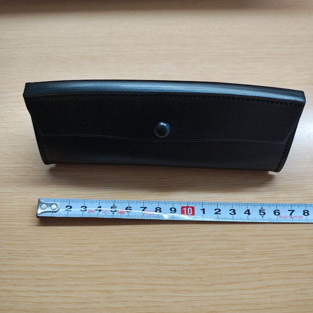 万双 厚コバ ペンケース ブラック