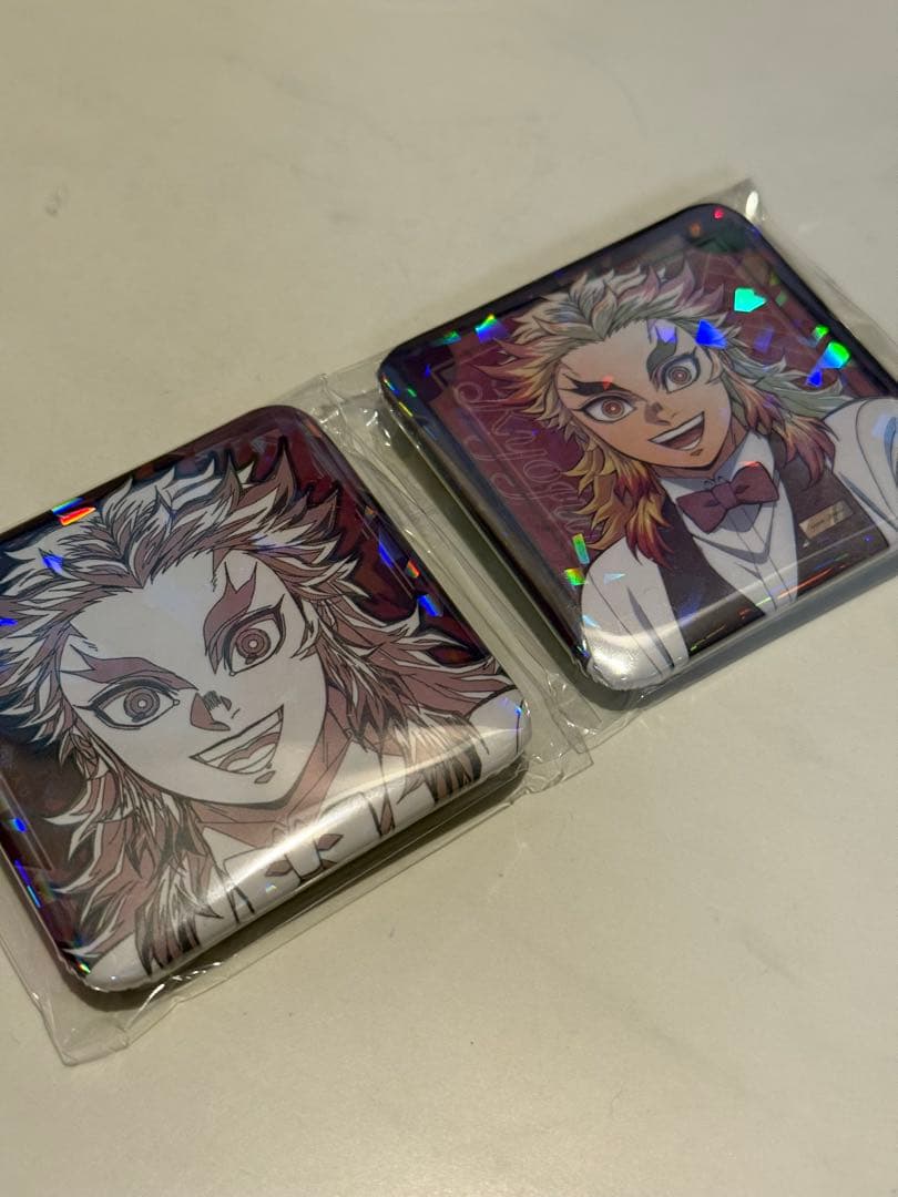 鬼滅の刃　モクテル　ロト　第2弾　煉獄杏寿郎　缶バッジ　2種