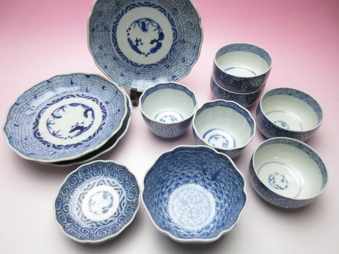 アンティーク 唐草模様 他 蕎麦猪口 など まとめて 70106