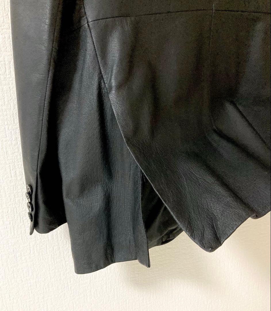 本革レザージャケット 3つボタン ノッチ衿 メンズ シングルジャケット