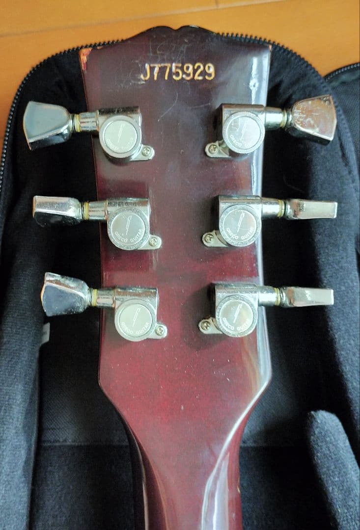 Greco☆’77年製レスポール トラ杢 ほぼオリジナル Tokaiギグバッグ付