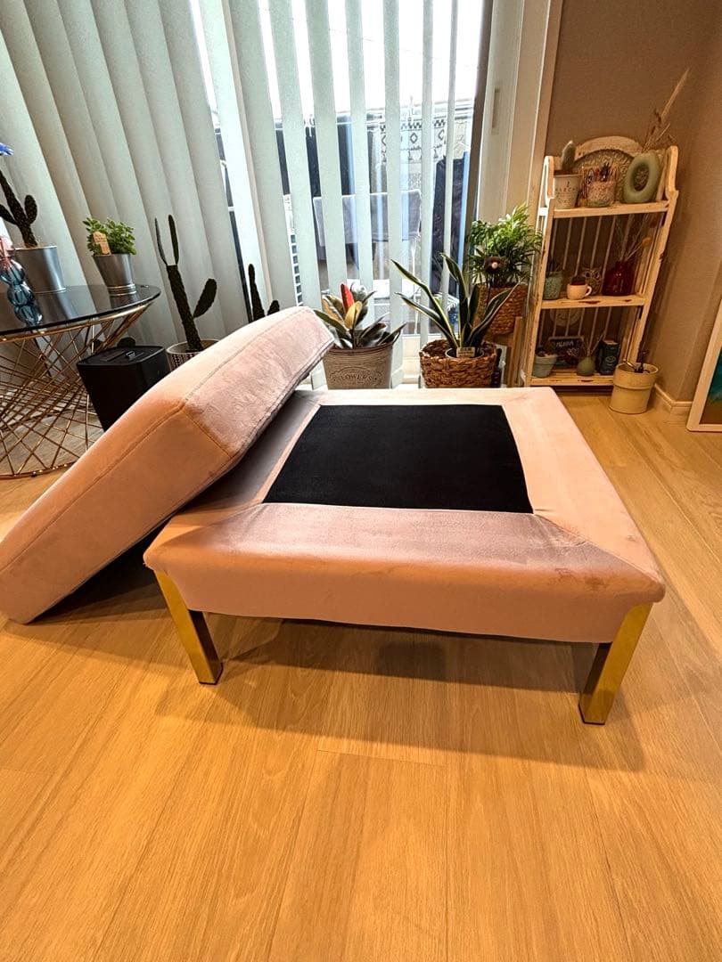 フランフラン　ソファオットマン　ピンク