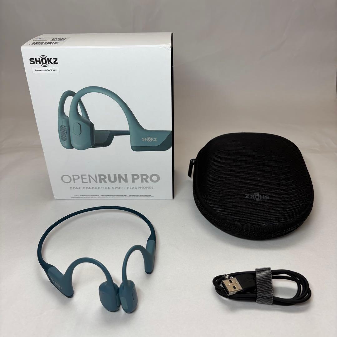 【Shokz】 OPENRUN PRO (骨伝導イヤホン) ブルー