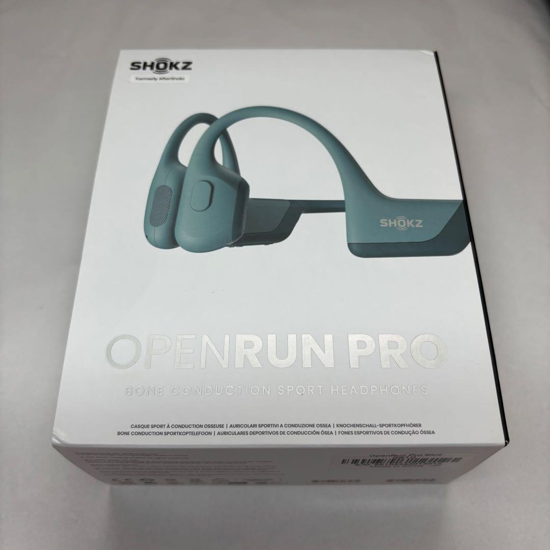 【Shokz】 OPENRUN PRO (骨伝導イヤホン) ブルー