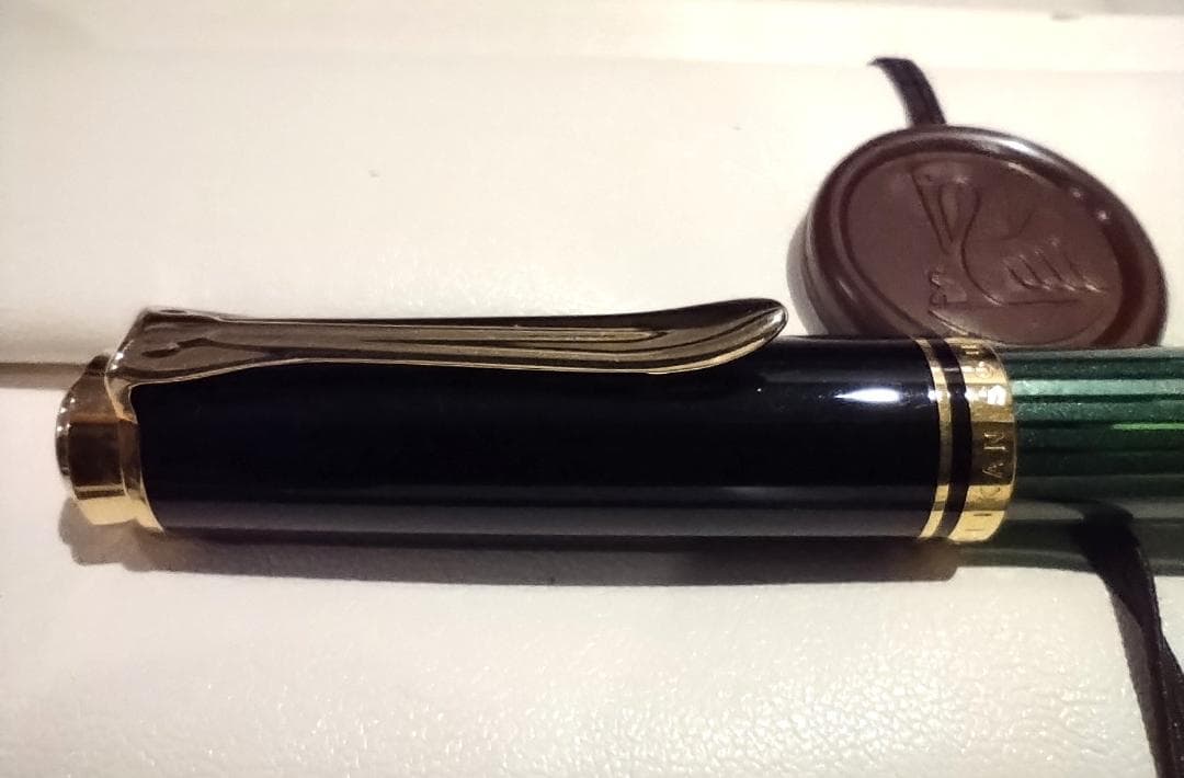 ペリカン Pelikan 万年筆 スーベレーン M300 緑縞 (B)