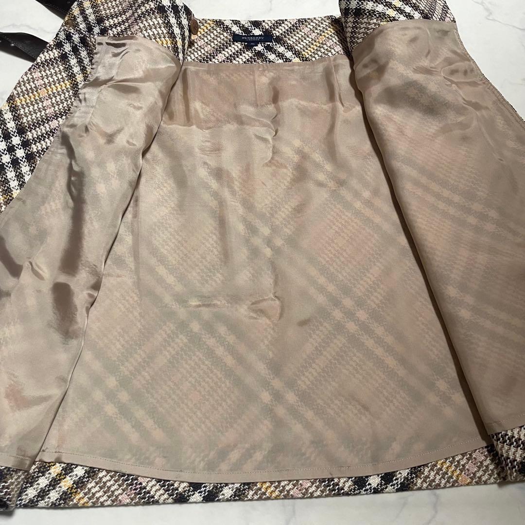 美品♪バーバリーロンドン ツイード ラップスカート 巻きスカート ベルト 36