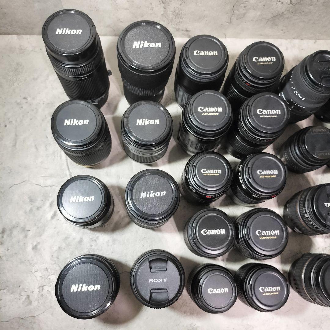 【ジャンク】 カメラ レンズ　まとめ売り　Canon　NIKON 等　31本