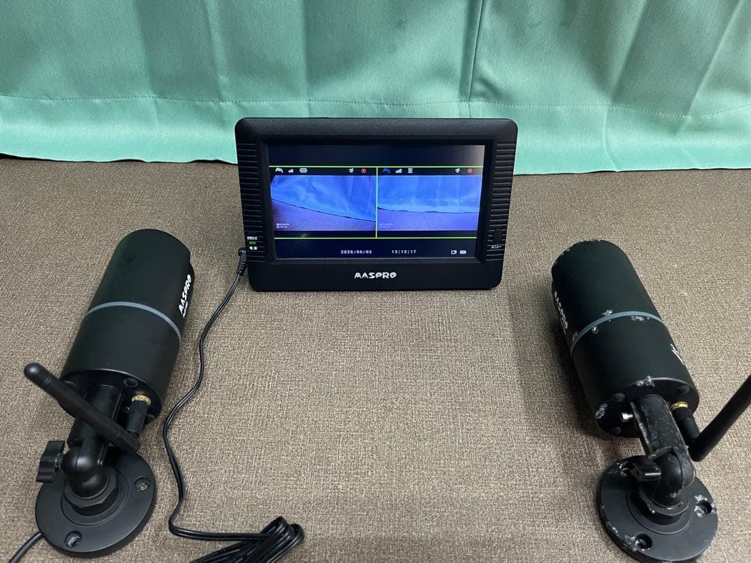 MASPRO ワイヤレスモニターとカメラ2台セット WMC7M2