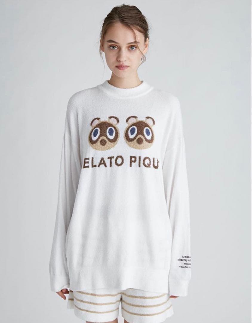 【ジェラートピケ】つぶまめジャガードプルオーバー＆ショートパンツ／２点セット