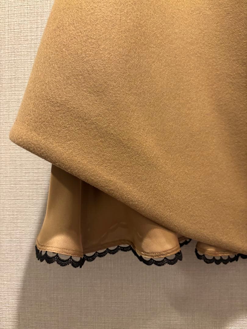 新品未使用Sacai ウール メルトン レース ドッキング スカート