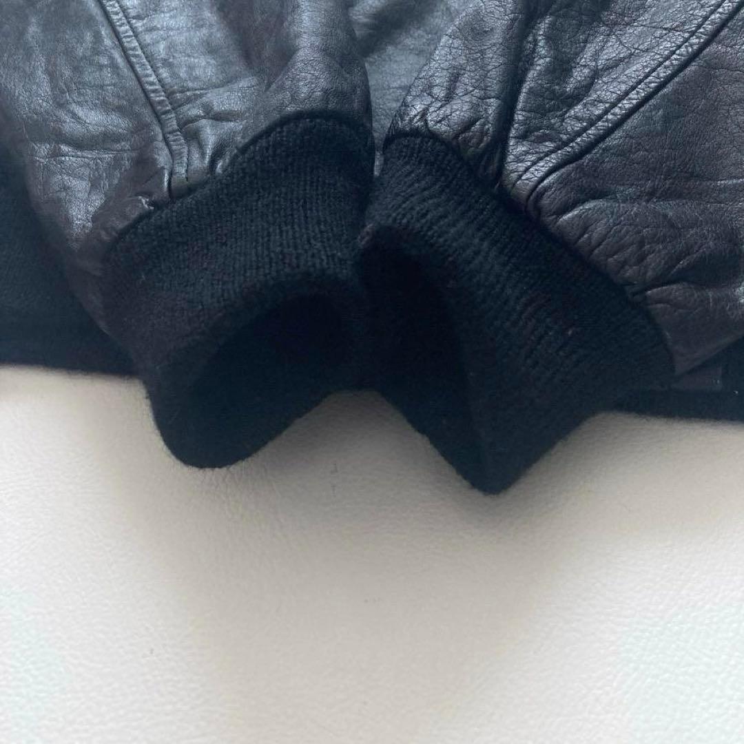 【hitsuji3】レザージャケット ライダース 黒 L 牛革 日本製