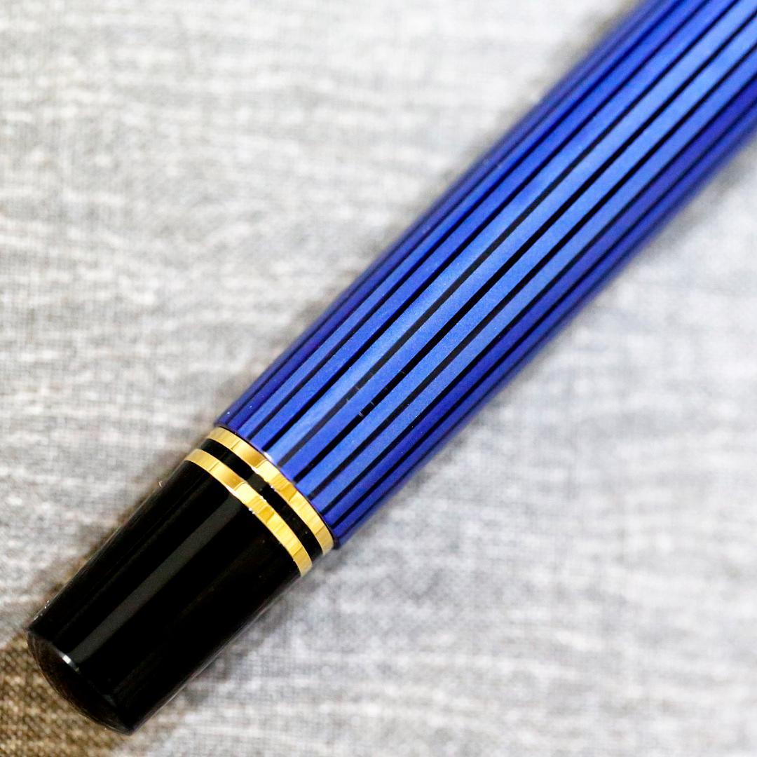 【極美品 送料込み】ペリカン 万年筆 スーベレーン 青縞 Ｍ４００