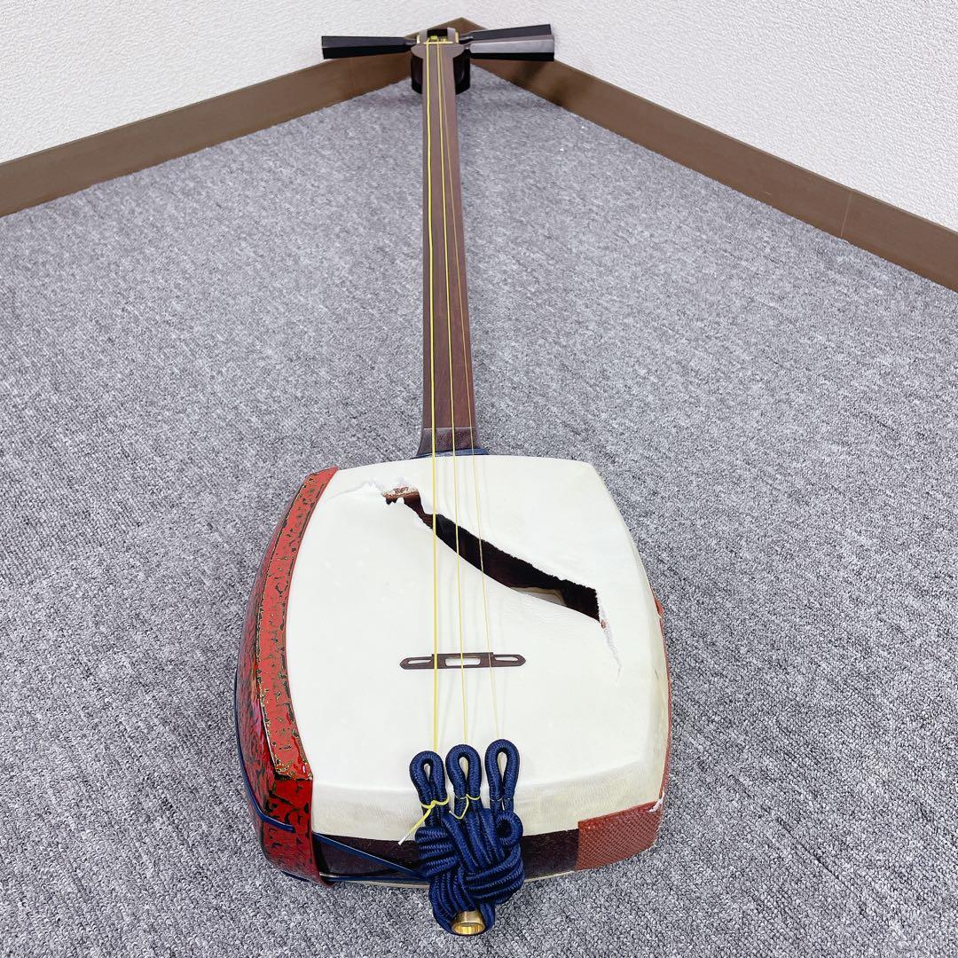 津軽三味線 紅木 太棹 東さわり 二本溝 子持ち綾杉胴 和楽器