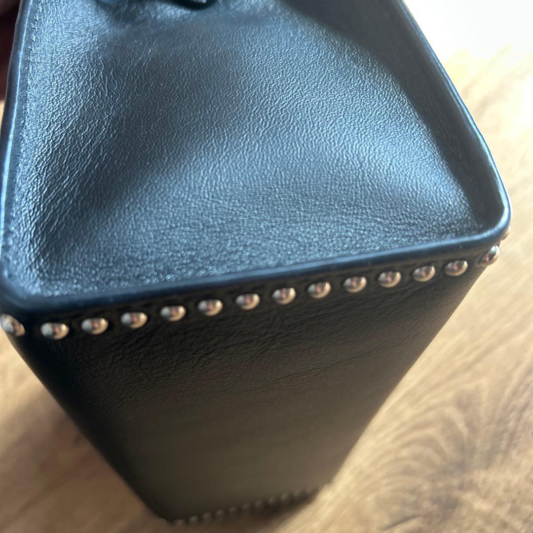 超美品 J&M DAVIDSON ブラックレザーショルダーバッグ