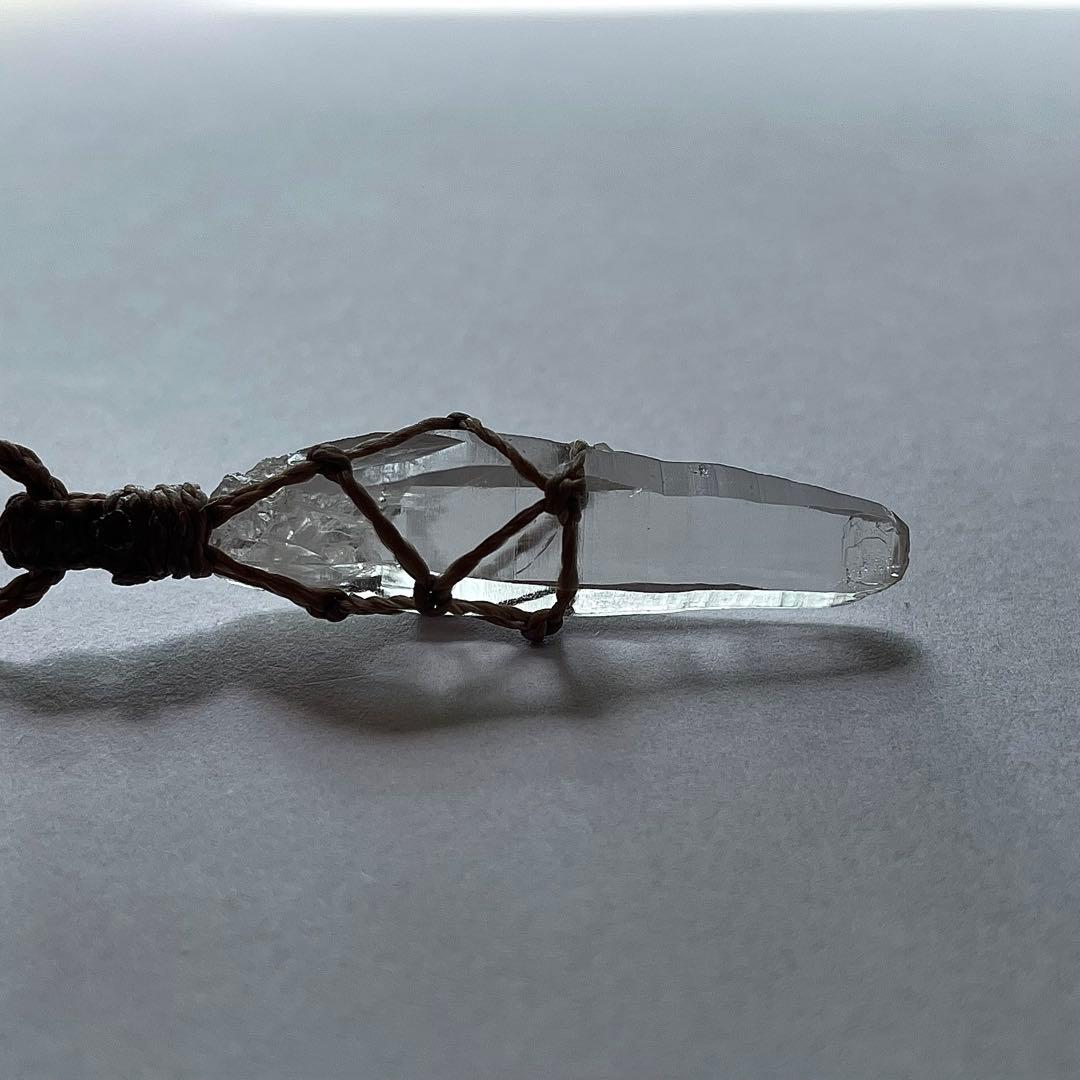 ヒマラヤ水晶 ＊ マクラメペンダント ネックレス 43