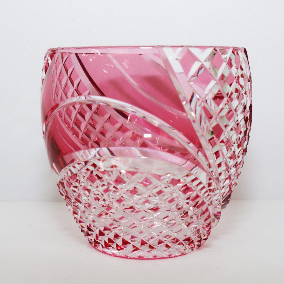 カガミクリスタル 江戸切子 懐石杯　箱付