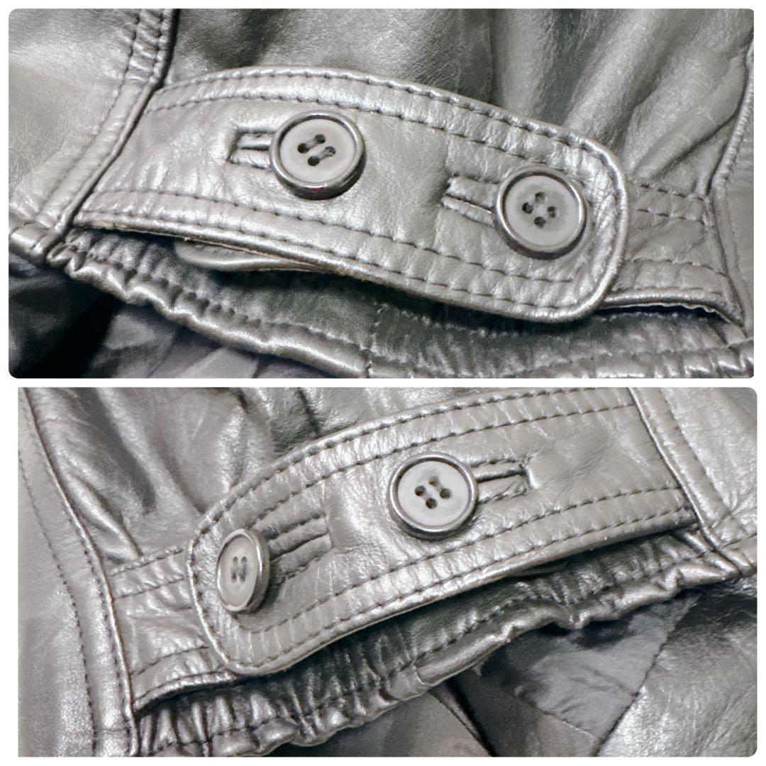 レザージャケット ライダース　牛革 黒 y2k 00s ラムレザー　アメカジ