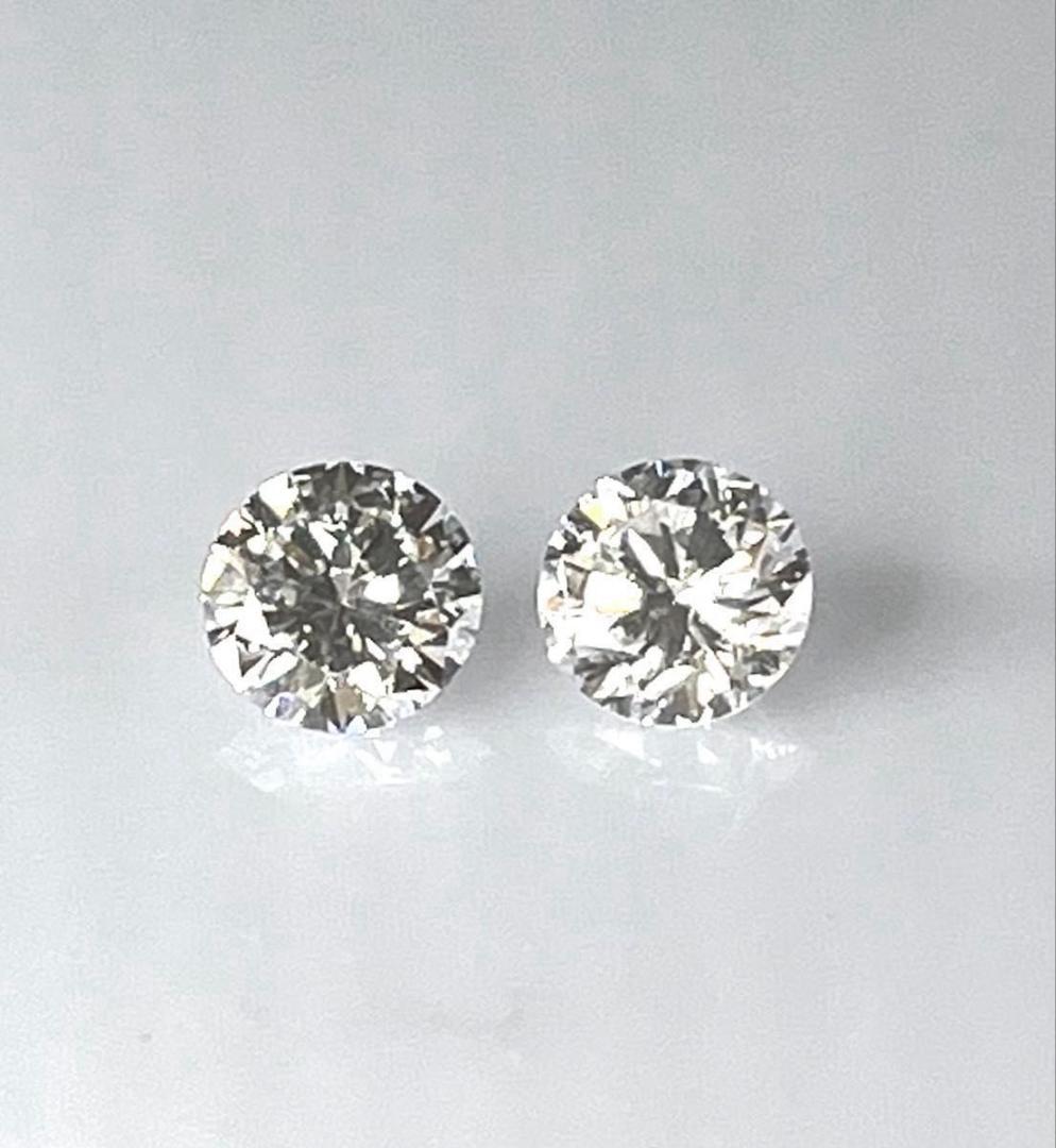 ひびたん様　PT天然ダイヤモンドピアス 計1.0ct 中央宝石研究所　鑑定書付き