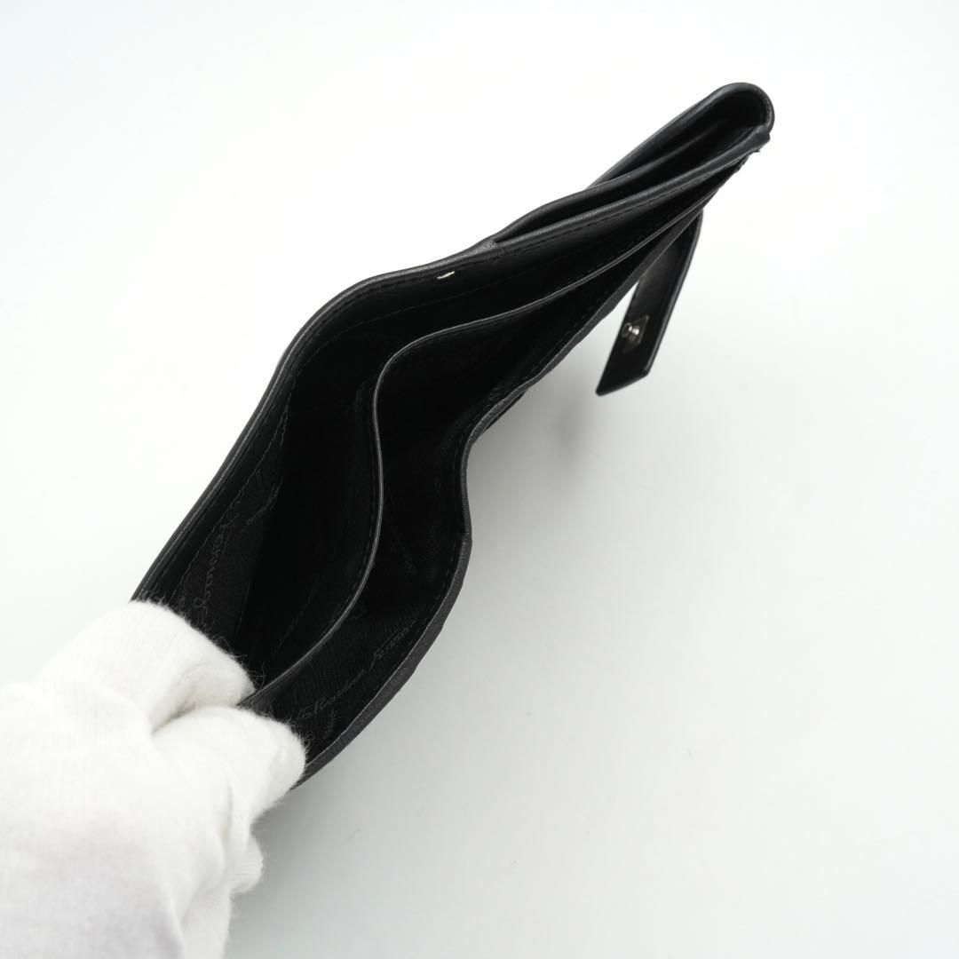 ✨極上美品・箱付き✨　サルヴァトーレフェラガモ　ミニ財布　ガンチーニ　レザー　黒