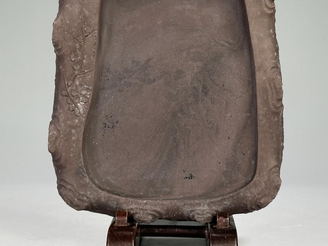 25.10.9-2 書道具　文房具　硯　梅文硯　唐硯