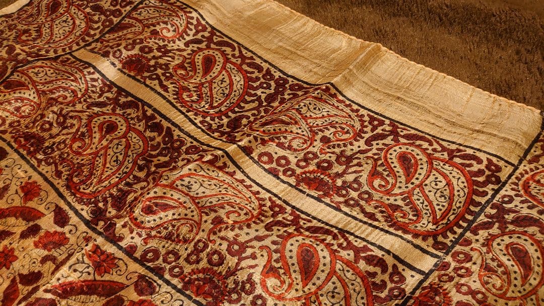 インドシルク　シルク　スカーフ　絹織物　１枚