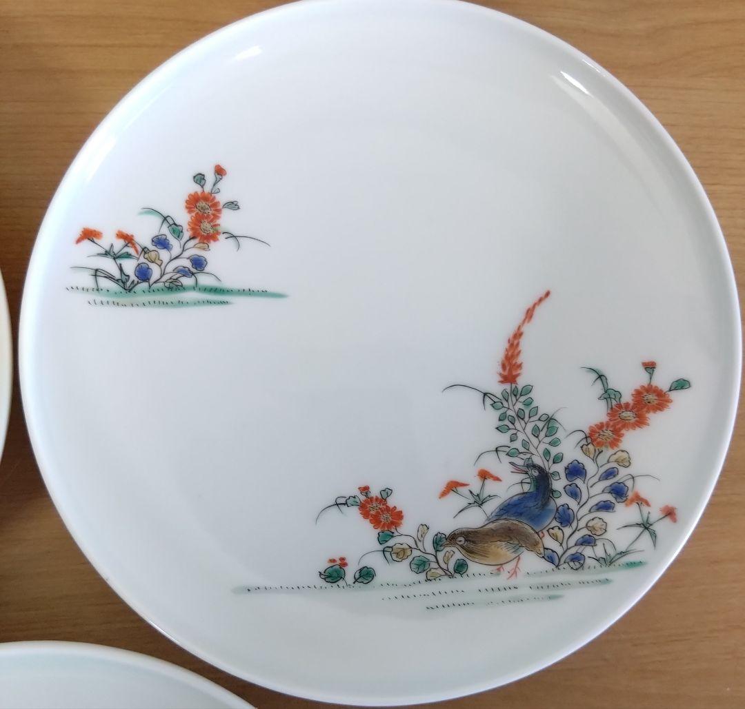 十二代酒井田柿右衛門　錦手　菓子皿　5枚揃い　柿右衛門