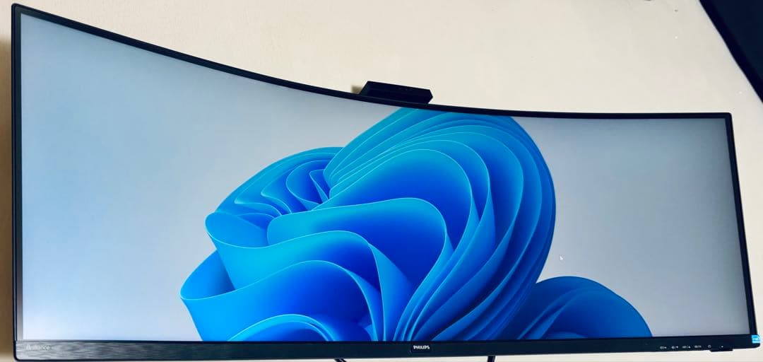 PHILIPS ワイド曲面モニター 湾曲439P9H1 本体、電源ケーブル