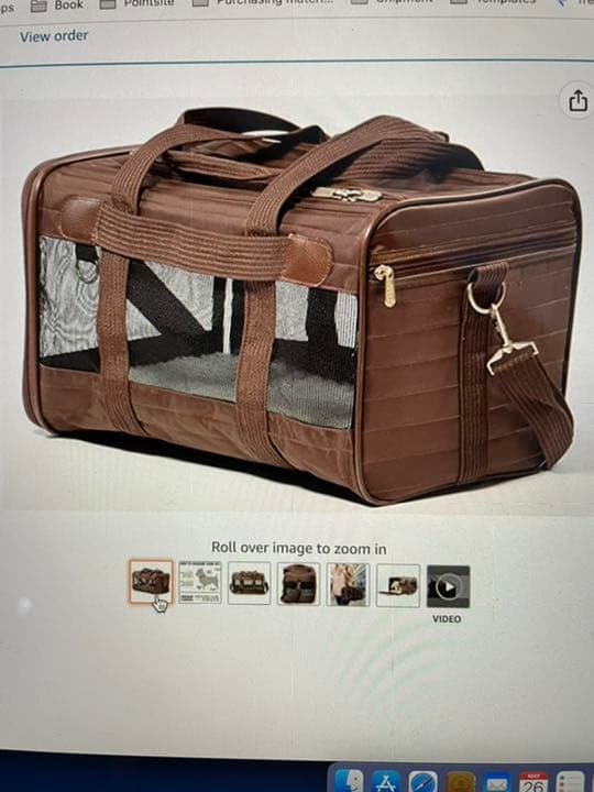 Sherpa original delux ブラウン ペットソフトキャリーバッグ