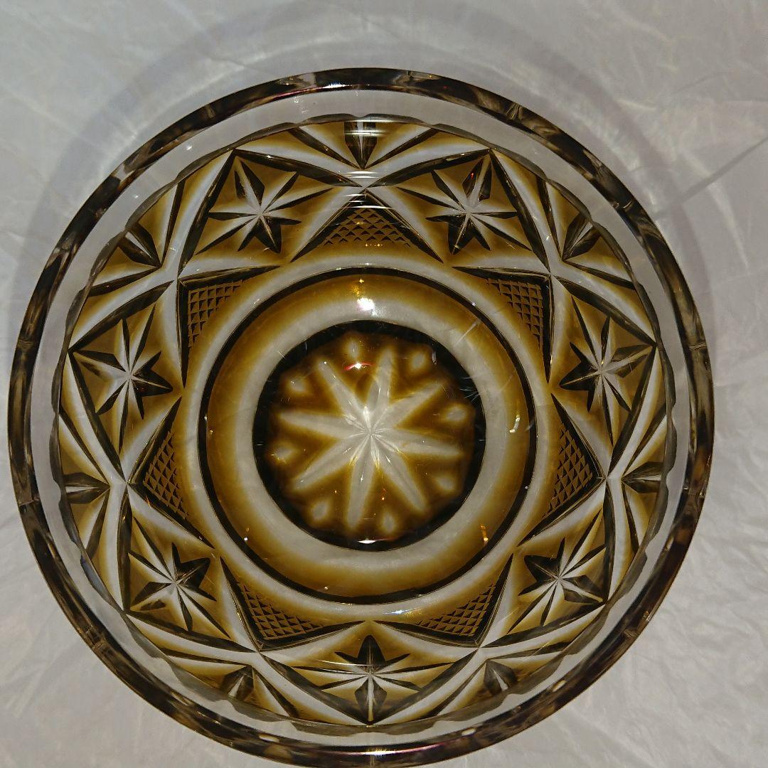 薩摩切子 小付鉢 黄 ゴールド